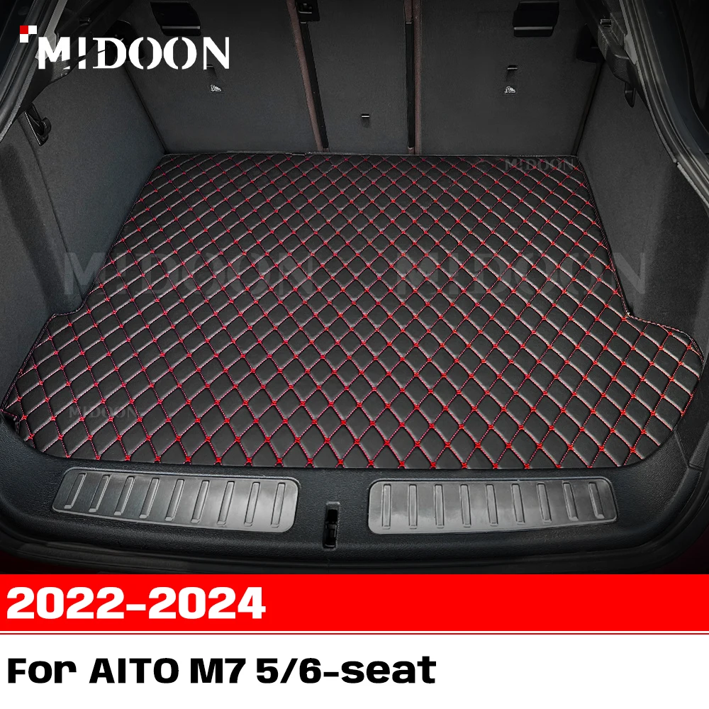 

For AITO M7 5/6-seat 2022-2024 Custom Car Trunk Mat Anti-dirty Pad Protective Pad Cargo Liner Auto Interior Accessories
