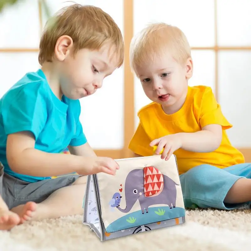 Livre doux de nettoyage mentaires oriel coloré pour enfants, jouets d'éducation précoce, nettoyage de gril froissé pour bébés