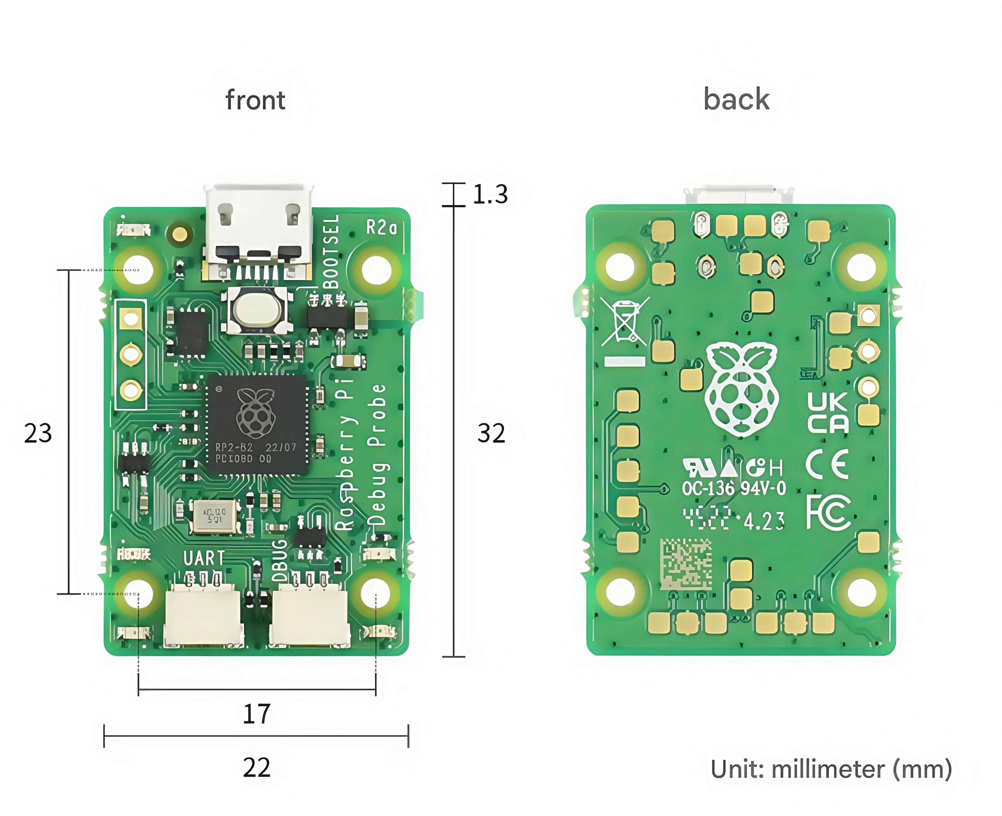 مسبار تصحيح Raspberry Pi/USB مصحح الأخطاء التسلسلي ARM SWD