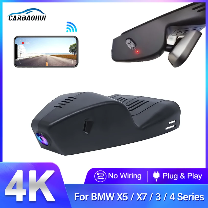 

4K 2160P wifi Dash cam Car Camera car dvr for BMW 1 3 5 series G30 X5 G05 F15 e70 e53 2019 2020 2021 2022 2023 Wireless Dashcam