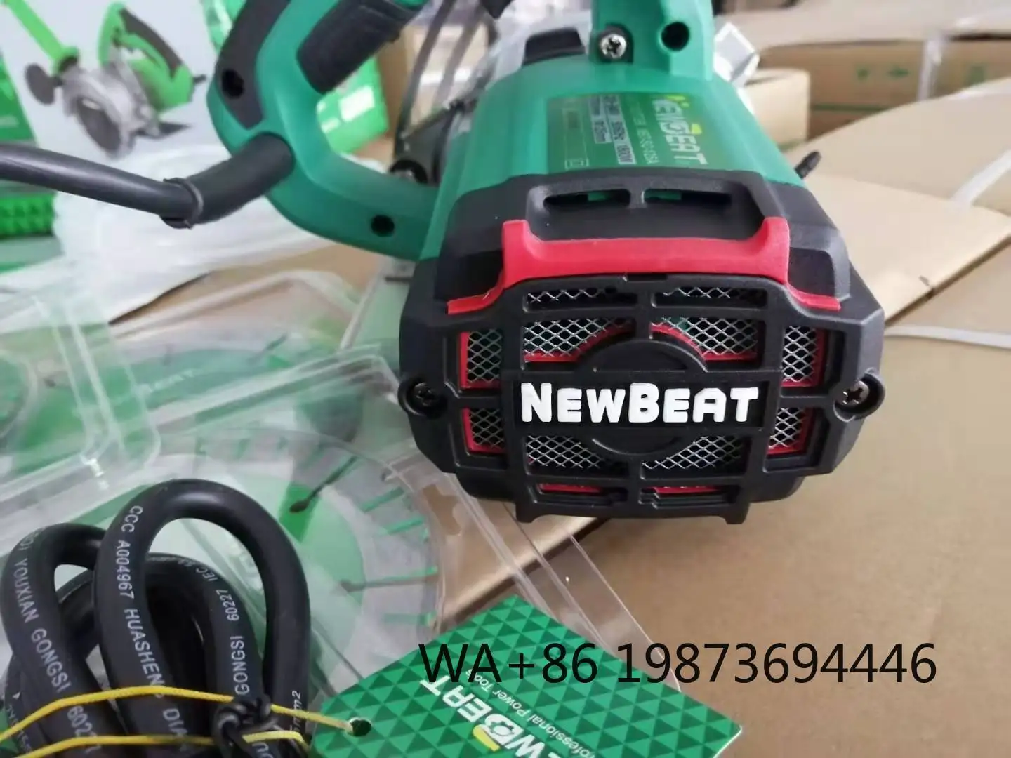 1800W 125mm Electric Slot Cutter with 6 Diamond Saw Blades Power Tool