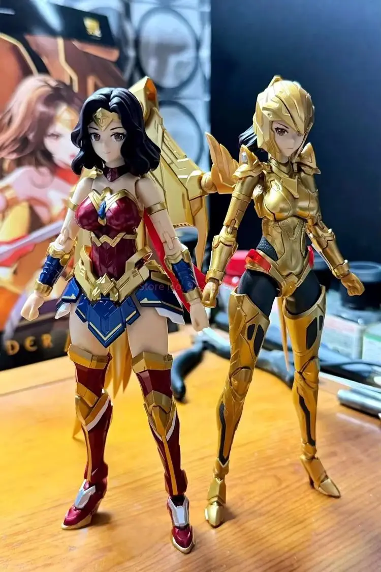 1/12 Schaal Collectible Figure Wonder Woman 17cm Action Figure soldaat Golden Eagle Battle Armor Machine Armor Assembly Model