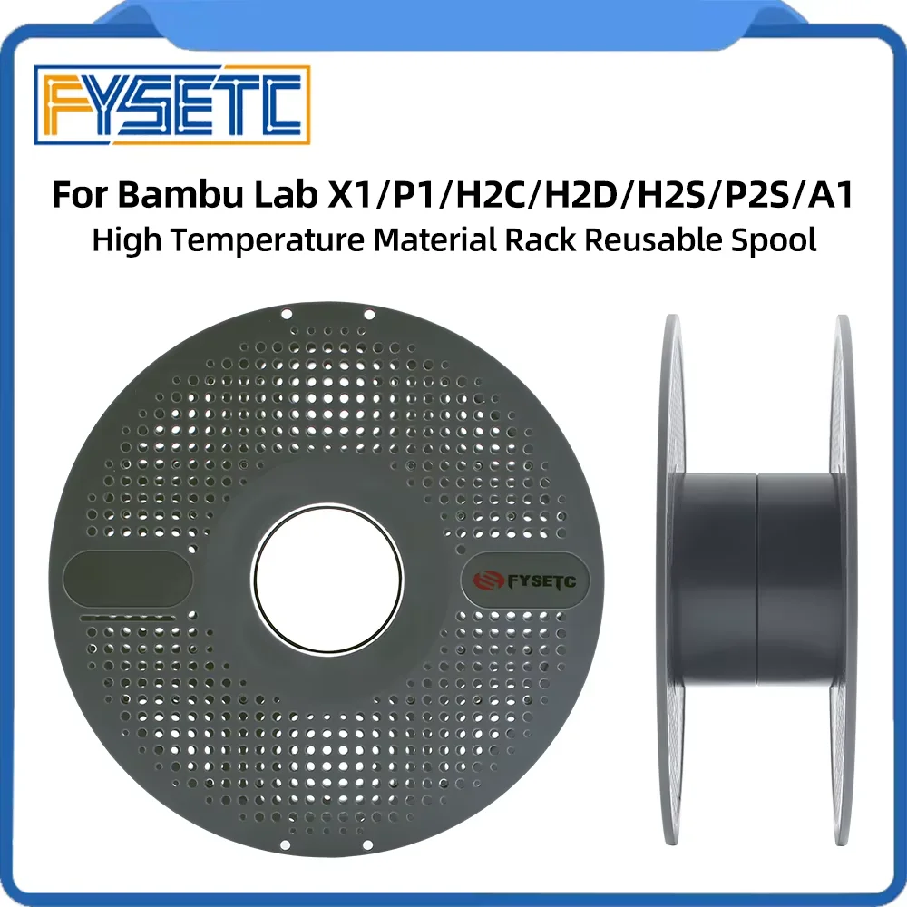 FYSETC For Bambu Lab X1/P1/H2C/H2D/H2S/P2S/A1 High Temperature Material Rack Reusable Spool for ABS ASA PA6-GF ABS-GF Filament