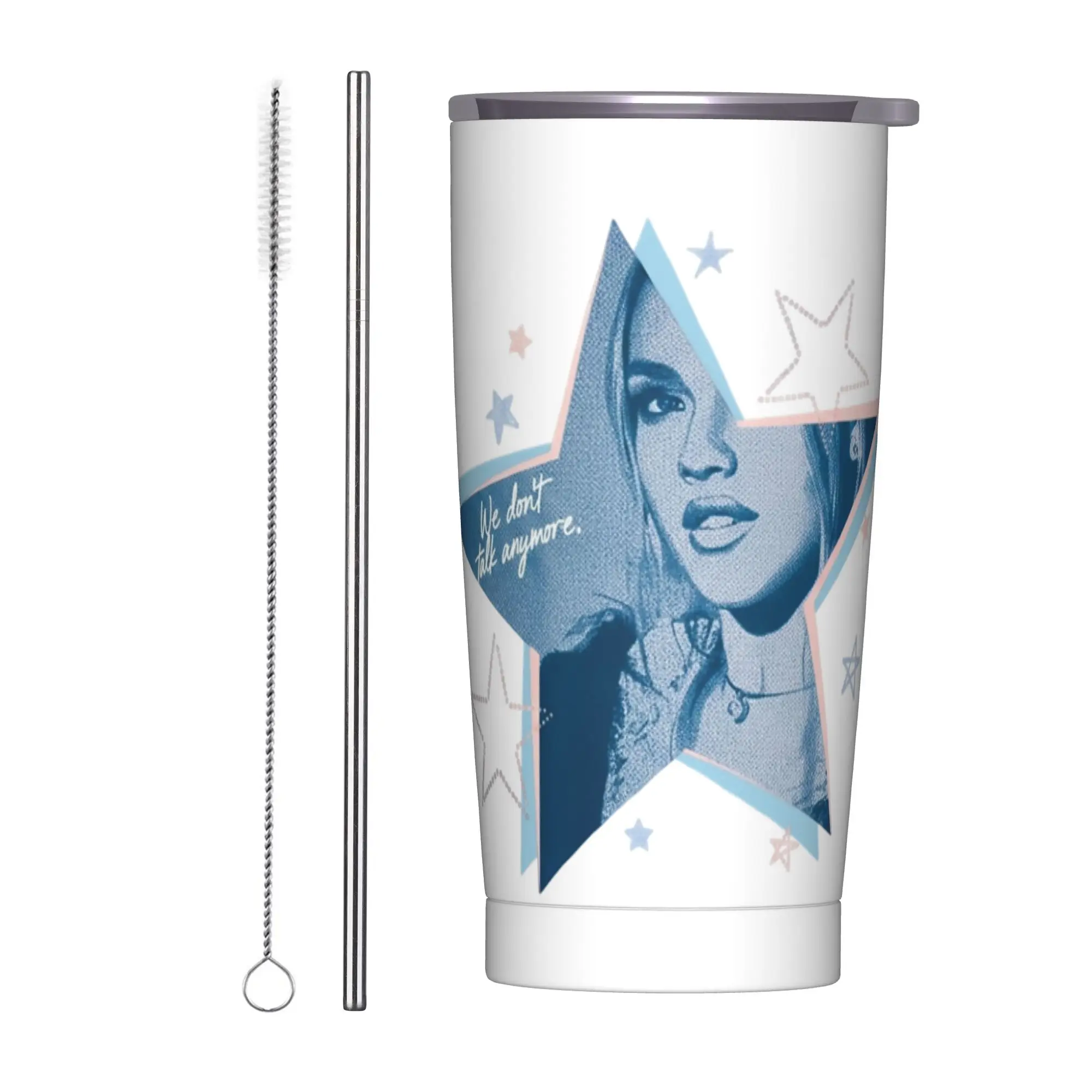 F-Freya Skye Singer Tumbler Vacuum Insulated  Thermal Cup with Lid Straw Double Wall Mugs 20oz