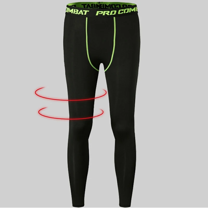 Quick-drying Tights Fitness Running Compression Men Leggings Sports wear Workout Bottoms Trousers Jogging Yoga Pants Training