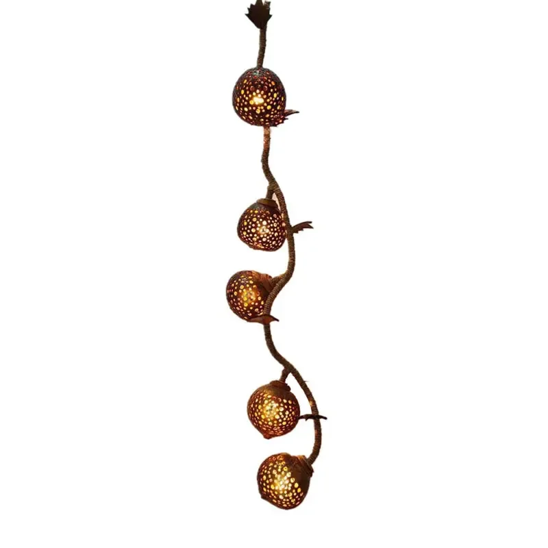 Coconut shell lamp hollow decoration, restaurant club decoration lamp