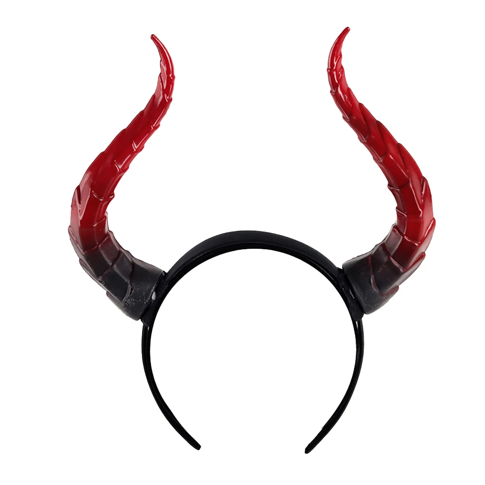 Cornes de dĂ©mon noires et rouges, couvre-chef de Cosplay, Animal antilope, vache, diable, coiffure d'halloween, accessoires de Costumes de fĂȘte de carnaval