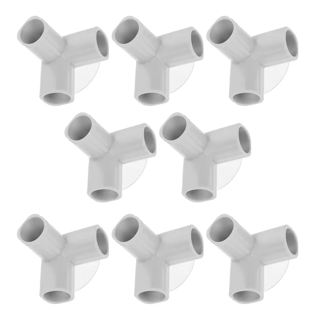 8Pcs Baby Playpen Replacement Connectors Elbow Tee Pipe Fittings Indoor Safety Gear Plastic Pipe Connectors 0.866 Inch Diameter