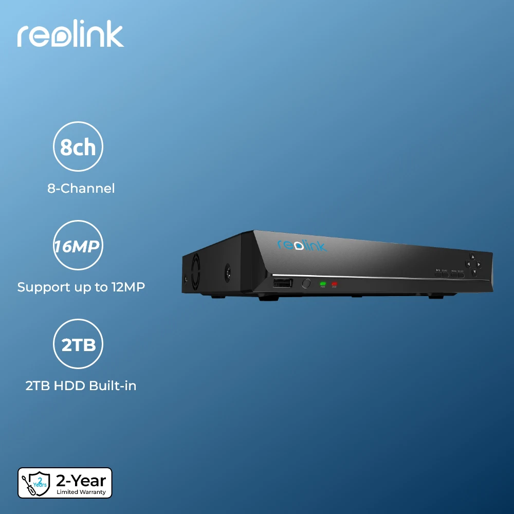 Reolink 8CH 4K Security Camera System 8MP IP Cameras Kit with Zoom 16-Channel 24/7 Reliable Video Recording 8-Channel PoE NVR