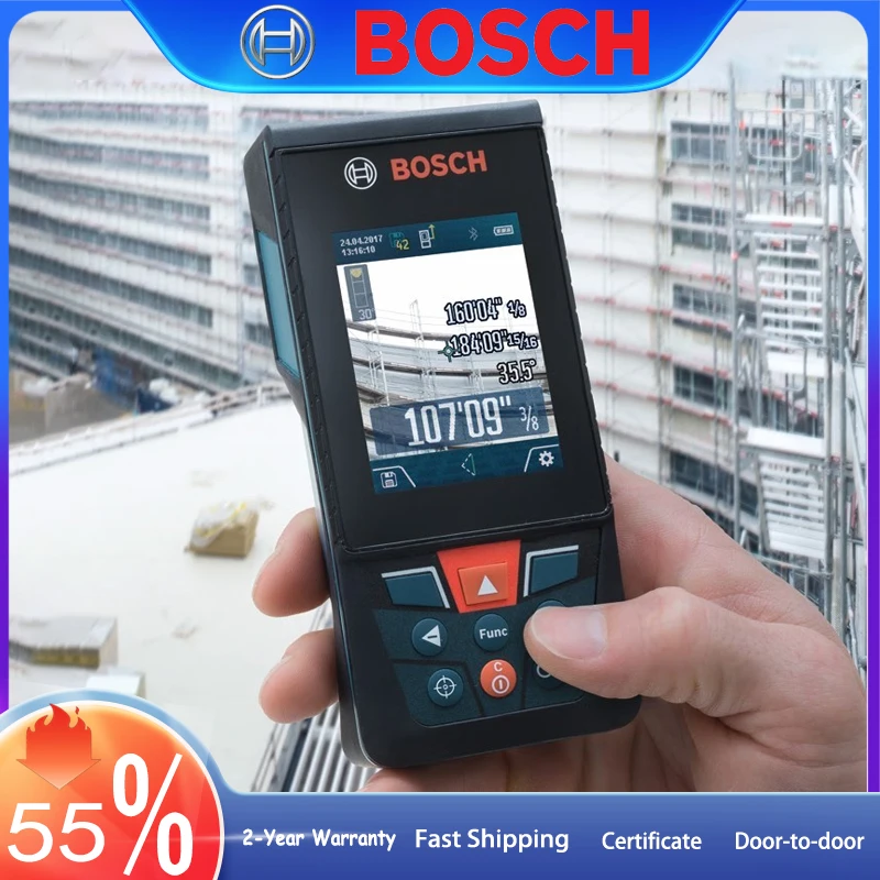 Bluetooth Laser Ranger Finder BOSCH GLM150 5MP Camera 150m Multi-functional Measurement Tool Visualization Digital Tape Measure