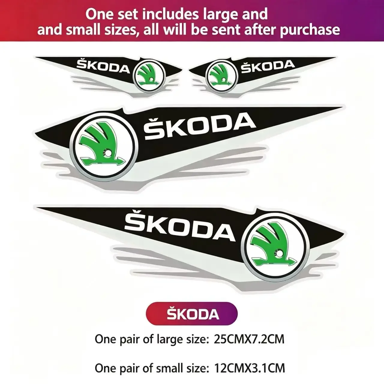 

Car Stickers Car Stickers 4Pcs Car Bumper Scratch Stickers Door Scratch Decorative For Skoda Octavia KAMIQ KODIAQ SUPERB RAPID K