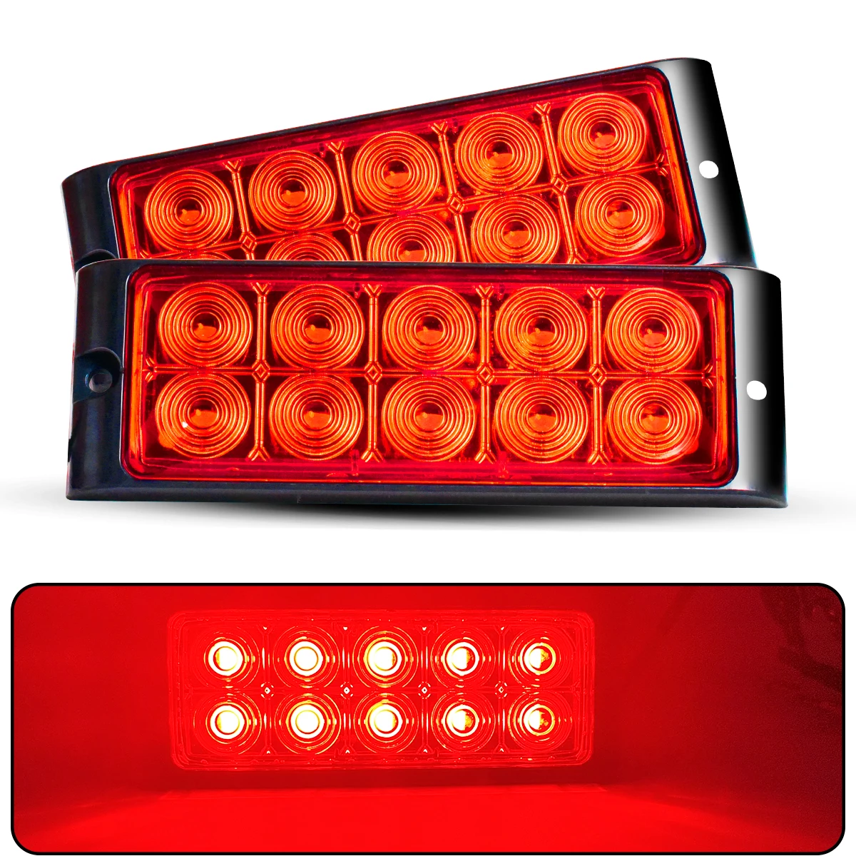 

2PCS Ultra Bright LED Brake Lamp Side Warning Marker Light Red/Yellow/White/Blue/Green 12V 24V Trailor Truck Car Tail Rear Lamp