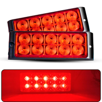 2PCS Ultra Bright LED Brake Lamp Side Warning Marker Light Red/Yellow/White/Blue/Green 12V 24V Trailor Truck Car Tail Rear Lamp