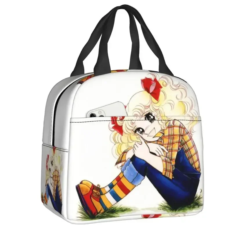 Happy Candy Candy Thermal Insulated Lunch Bags Women Japan Anime Lunch Container for Kids School Children Food Bento Box