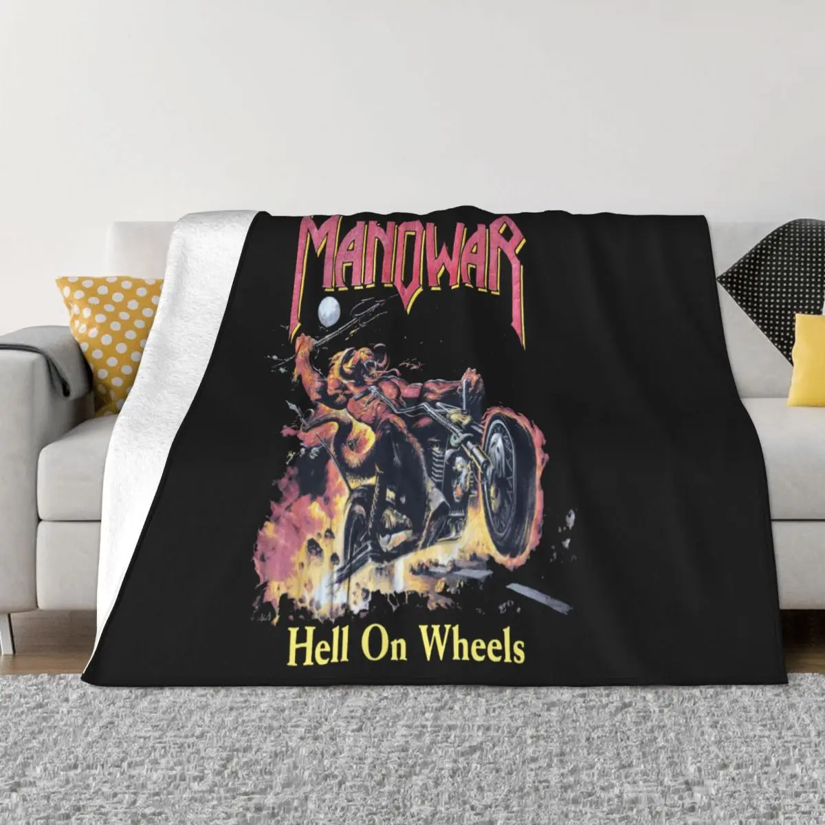 Manowar Hell On Wheels 1997 Power Metal Rock Black T Usa Size Sxxl Hip Hop Sale Throw Blanket