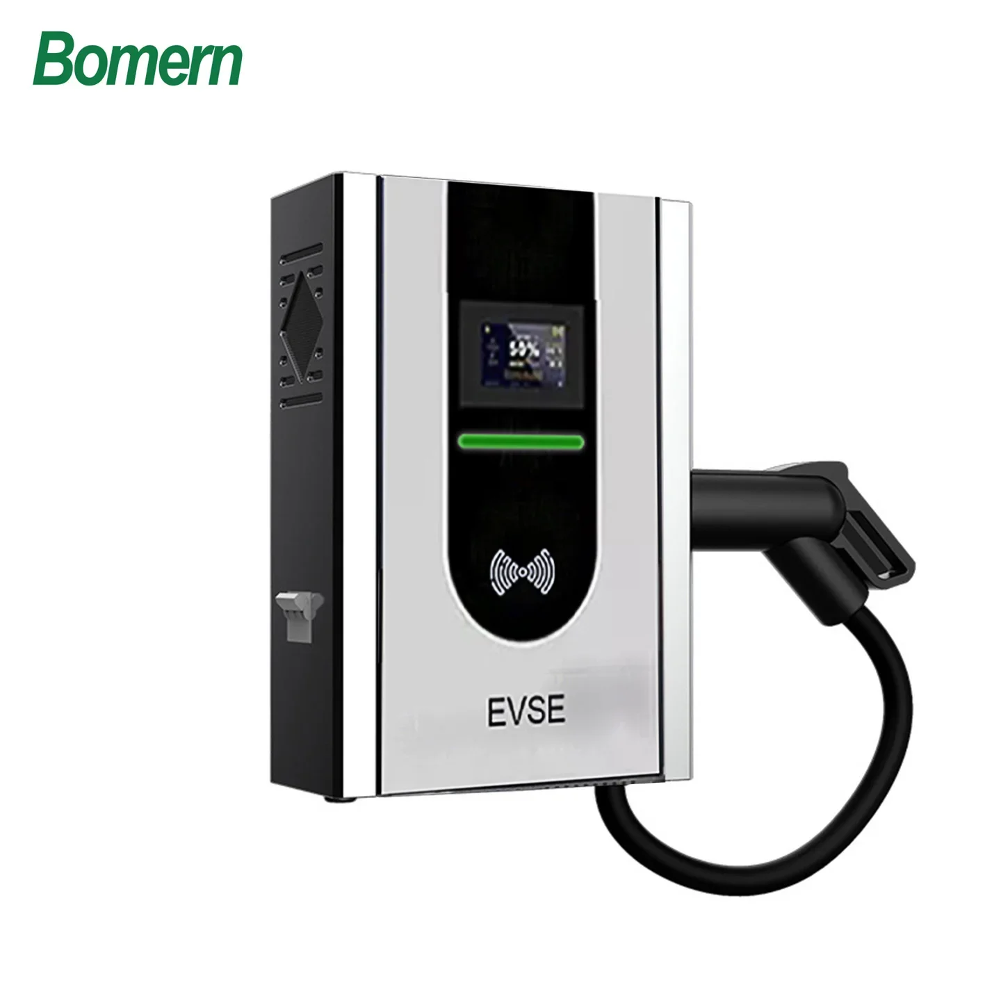 Estación de carga de enchufe único con cargador de CC montado en la pared IP54 de 15kw con pantalla de 4,3 pulgadas CCS1/CCS2/GBT/CHADEMO