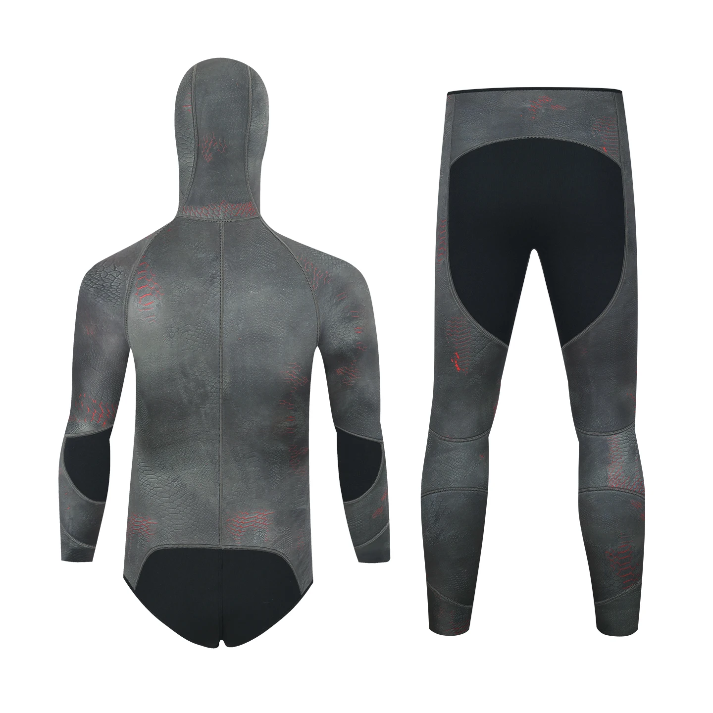 Men's 3MM Wetsuit  Camouflage Neoprene Spearfishing Diving Suit 2pcs Set for Hunting And Scuba Dive