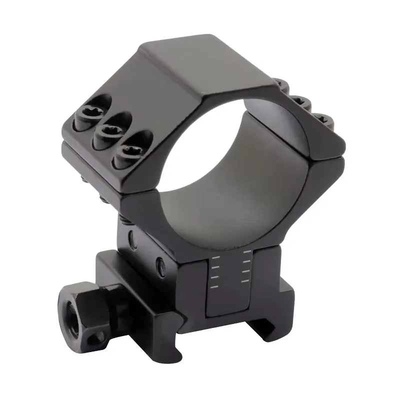 Aluminum Alloy Adjustable Height Tilt Scope Mount Ring Retractable Angle Fine‑Tuning Optic Bracket Accessory