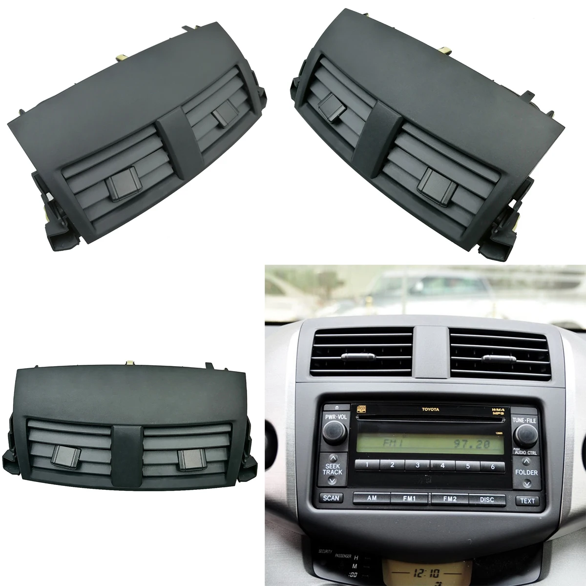 

for Toyota RAV4 2006 2007 2008 2009 2010 2011 Center Dash A/C Outlet Air Vent Panel Cover Replacement Accessories