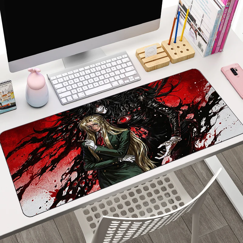 Rubber Mouse Pad Large Game Desk Mat Hellsing Alucard Keyboard Pad E-sports Gaming Accessories alfombrilla Computer Mousepads