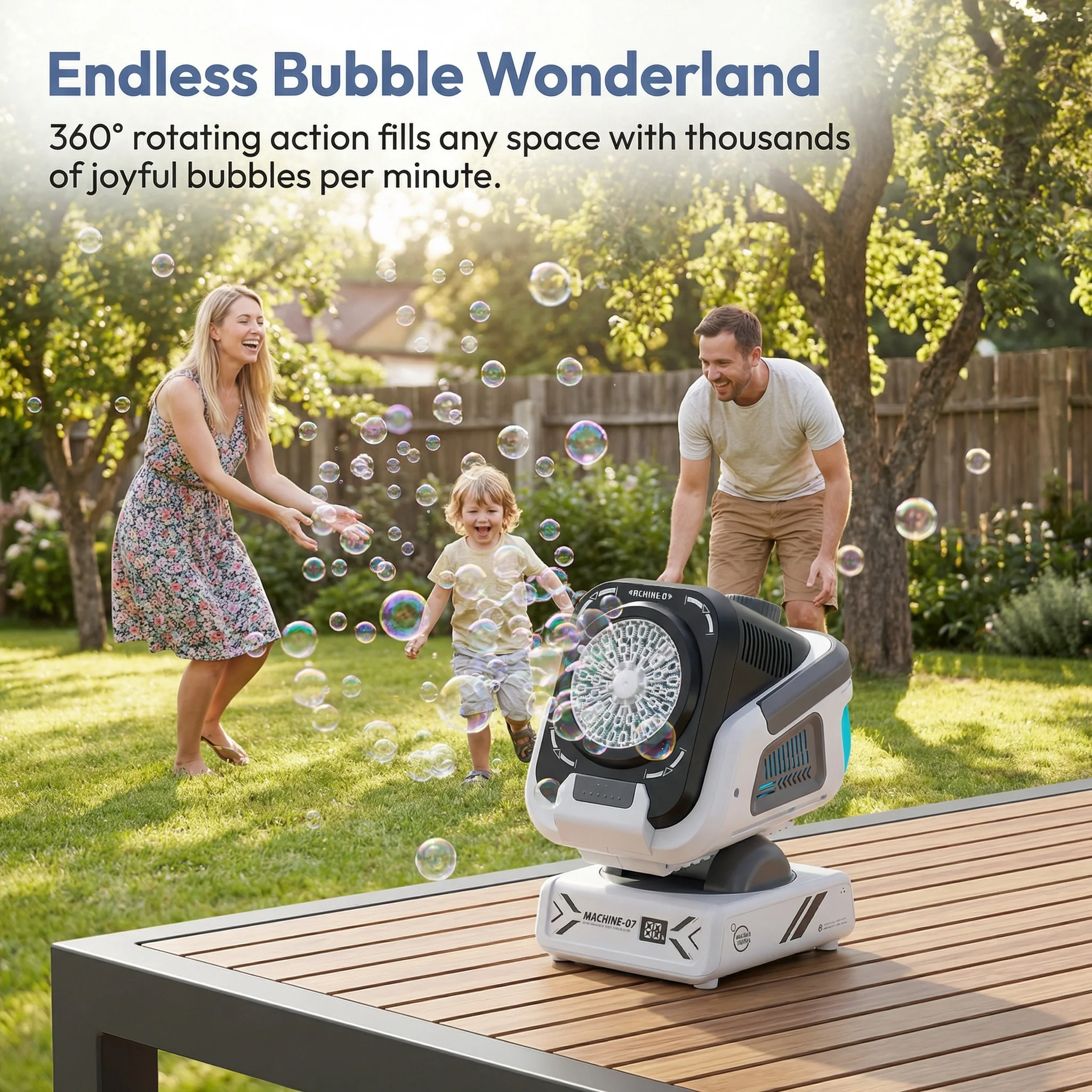 Remote Control RGB Bubble Machine 3