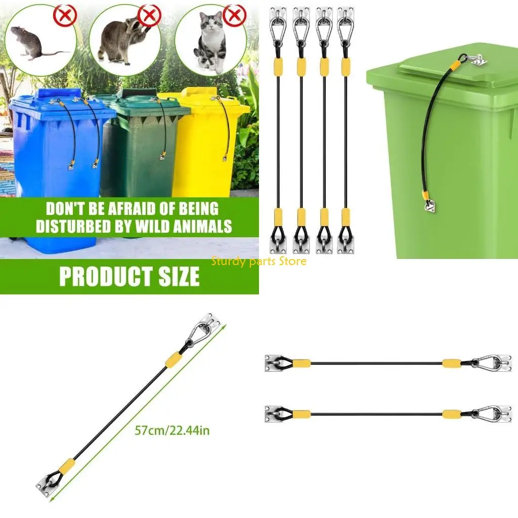 

97QC крышка мусорного бака безопасный замок металлический запорный механизм сверхмощный замок для крышки мусорного бака 2 шт.