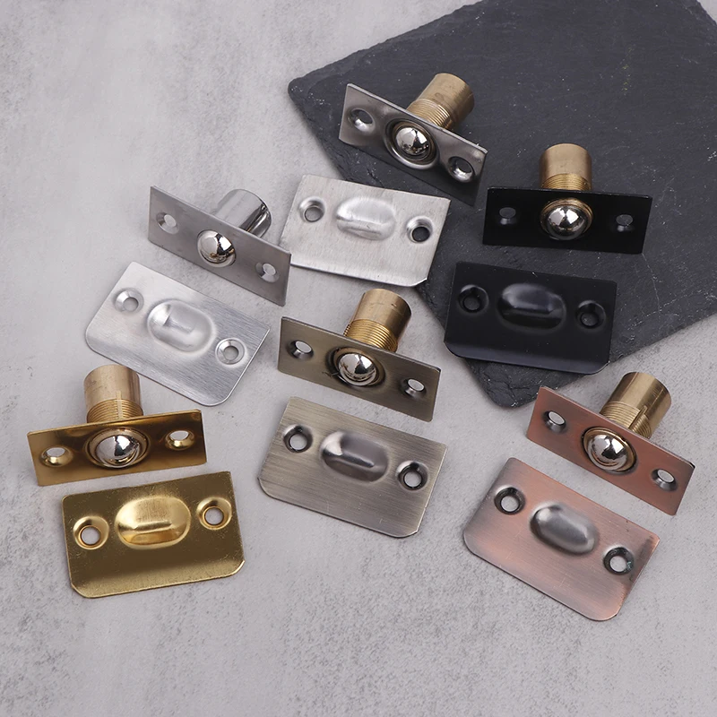 Kapı üst boncuk paslanmaz çelik saf bakır bahar görünmez kapı boncuk kilit dolap topu yakalamak için mandalı kapı iyileştirme donanım