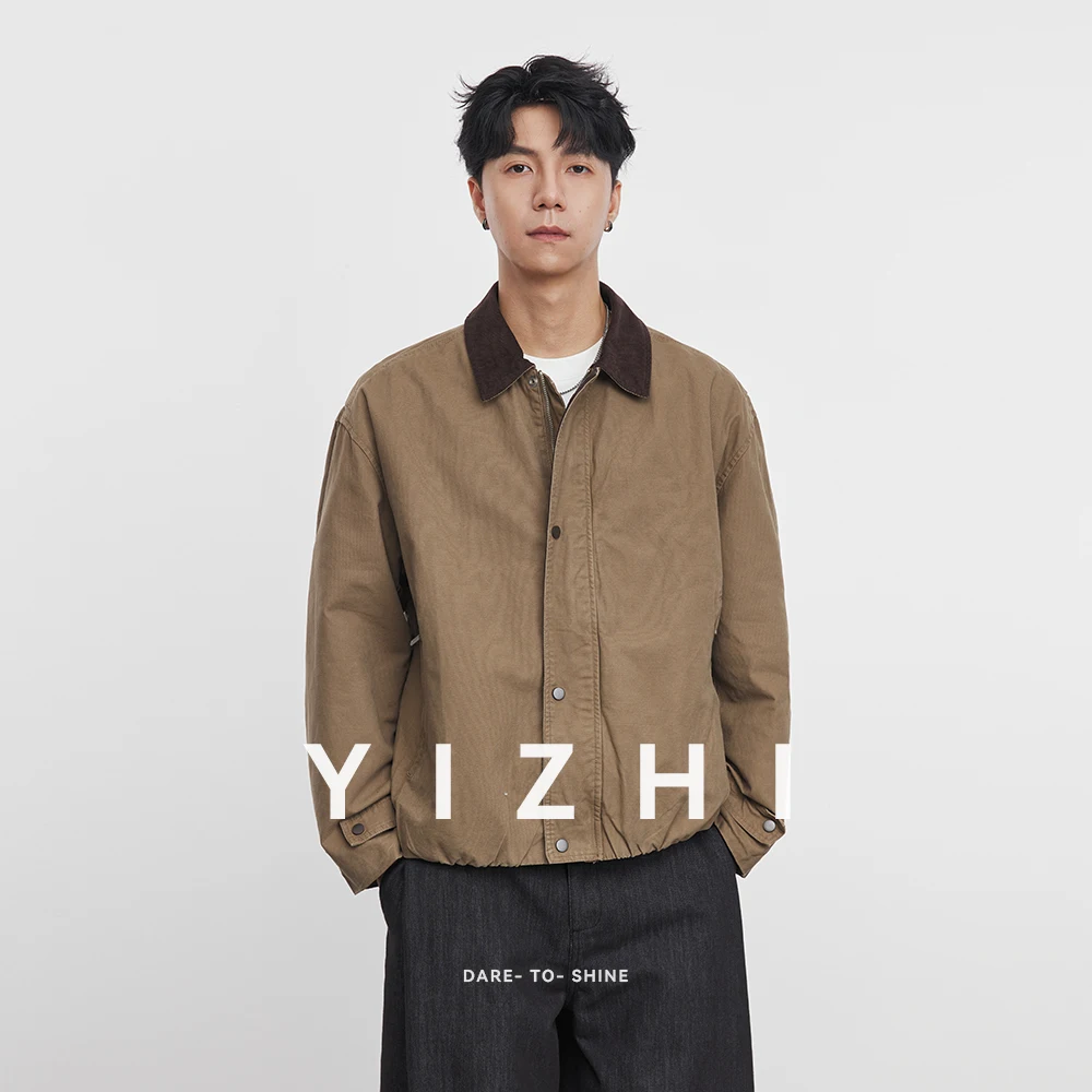 سترة عمل رجالية عصرية ذات طية صدر السترة الأمريكية لخريف 2025 سترة غير رسمية جديدة تناسب الجميع سترة رجالية