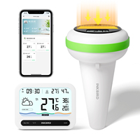 INKBIRD Solar Pool Thermometer with WiFi Temperature Humidity Monitor IP68 Waterproof Thermometer for Ponds,Hot Tubs,Hot Spring