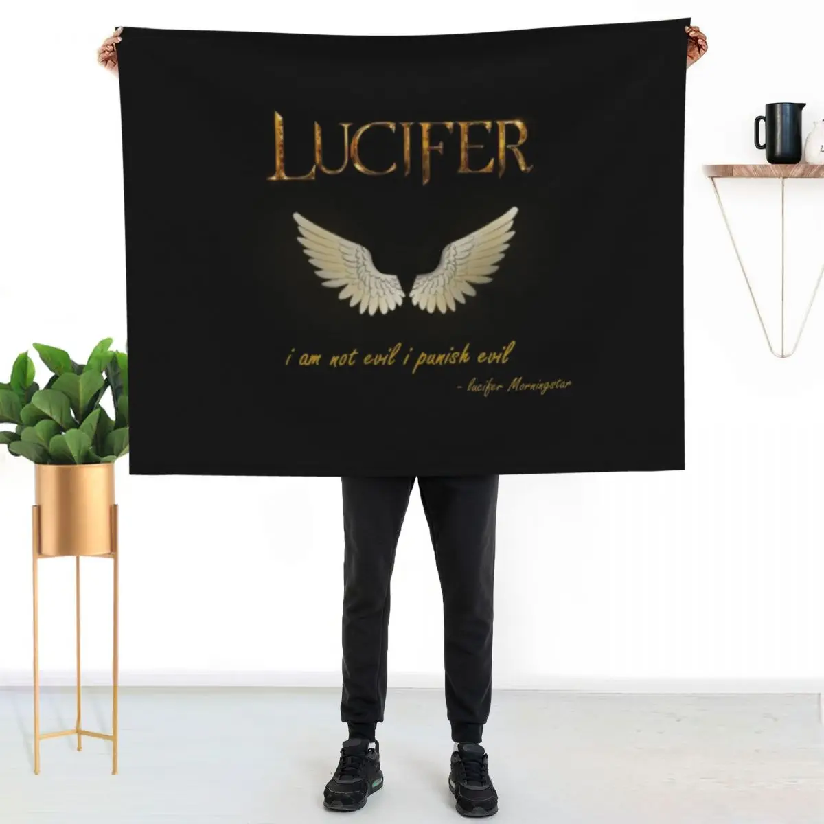 Lucifer Throw Blanket Hair Decorative Throw Luxury Designer Summer Bed linens Soft Blankets