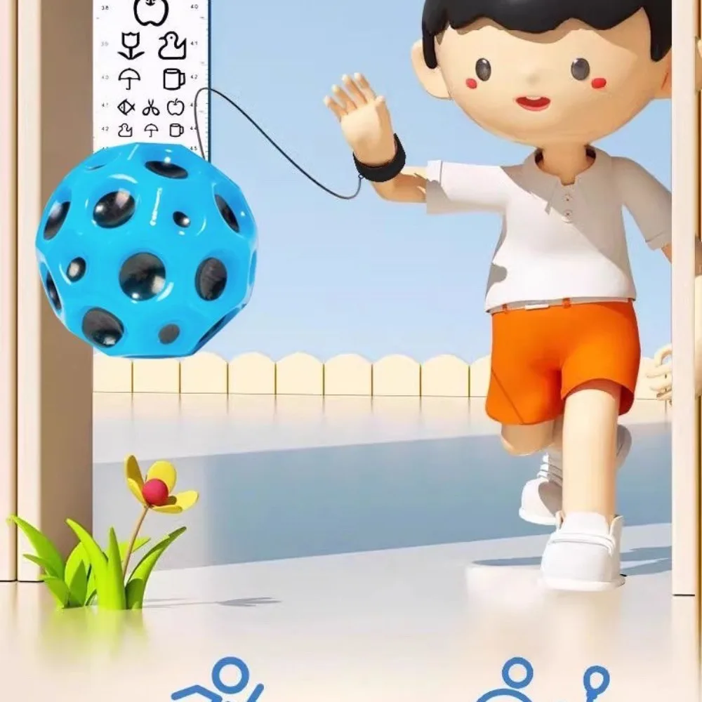 Mini Jump Ball High Bouncing Ball Hand Ball เกม Leisure ข้อมือกลับลูกยางออกกําลังกายสนุกข้อมือ Elastic Ball เด็ก