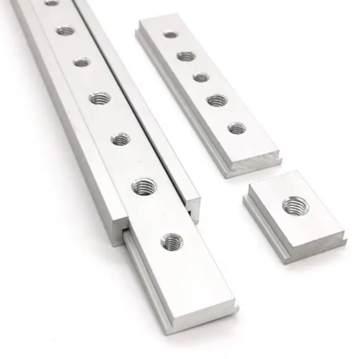 Aluminum 2Pcs M6/M8 T Slot Nut T-Track Slider Sliding Bar Fastener Compatible with 30 Type T-Track Jigs Woodworking Tools
