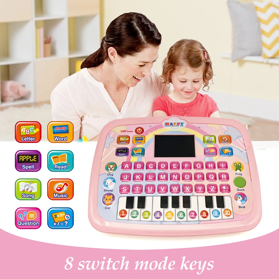 

Toddler Toys Led English Alphabet Learning Machine Children's Educational Books Early Childhood Toys for Boys Girls Kids Baby