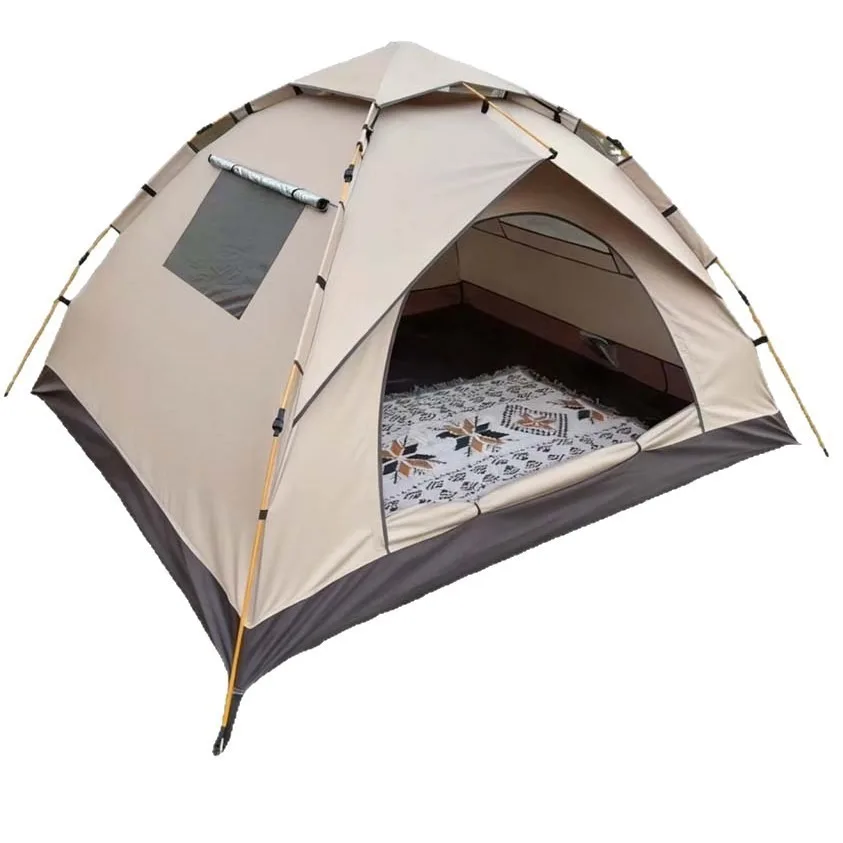 3-4 Person Waterproof Camping Tent, Windproof Outdoor Family Tent‌ | Easy Setup Backpacking Hiking Tent, Comes with Storage Bag,