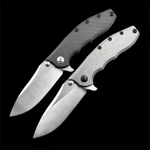 OK-0562CF 0562TI Flipper 3.5 "CPM-20CV Folding Knife Outdoor Camping Hunting Pocket EDC Tool Knife