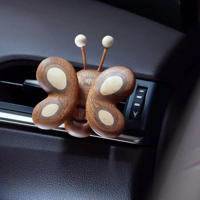 

Unique Car Air Freshener with Solid Wood, Butterfly Sculpture, Animal Perfume, Aromatherapy Auto Parts, Home Decor