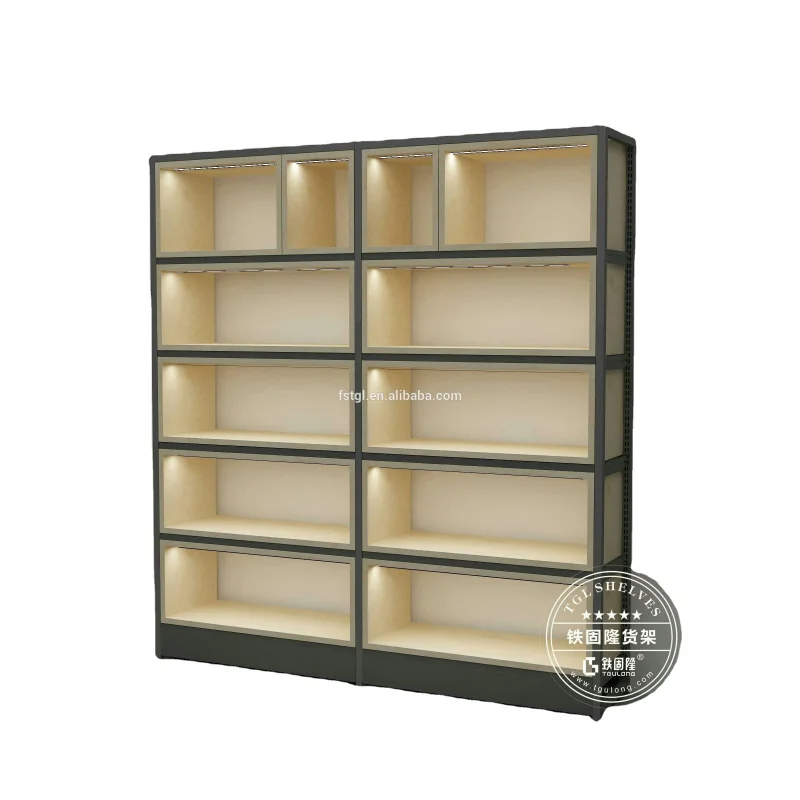 (customized)High Grade Library Furniture Steel Wood Book Shelf School Book Rack Library Bookcase