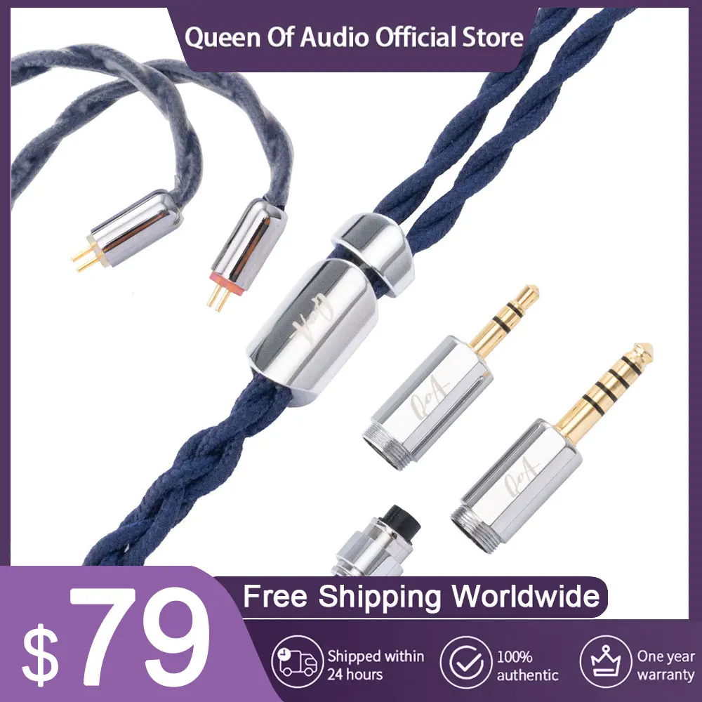 

New QoA GIN Headphones Modular Upgrade 3.5mm/4.4mm Replaceable Plug 0.78 2Pin Earphone Accessories For Hifi Music Headset
