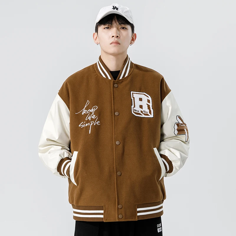 Men's High School Student Down Jacket Winter Thickened Baseball Style Anti-Cold Outerwear New Hot Sale of The Season