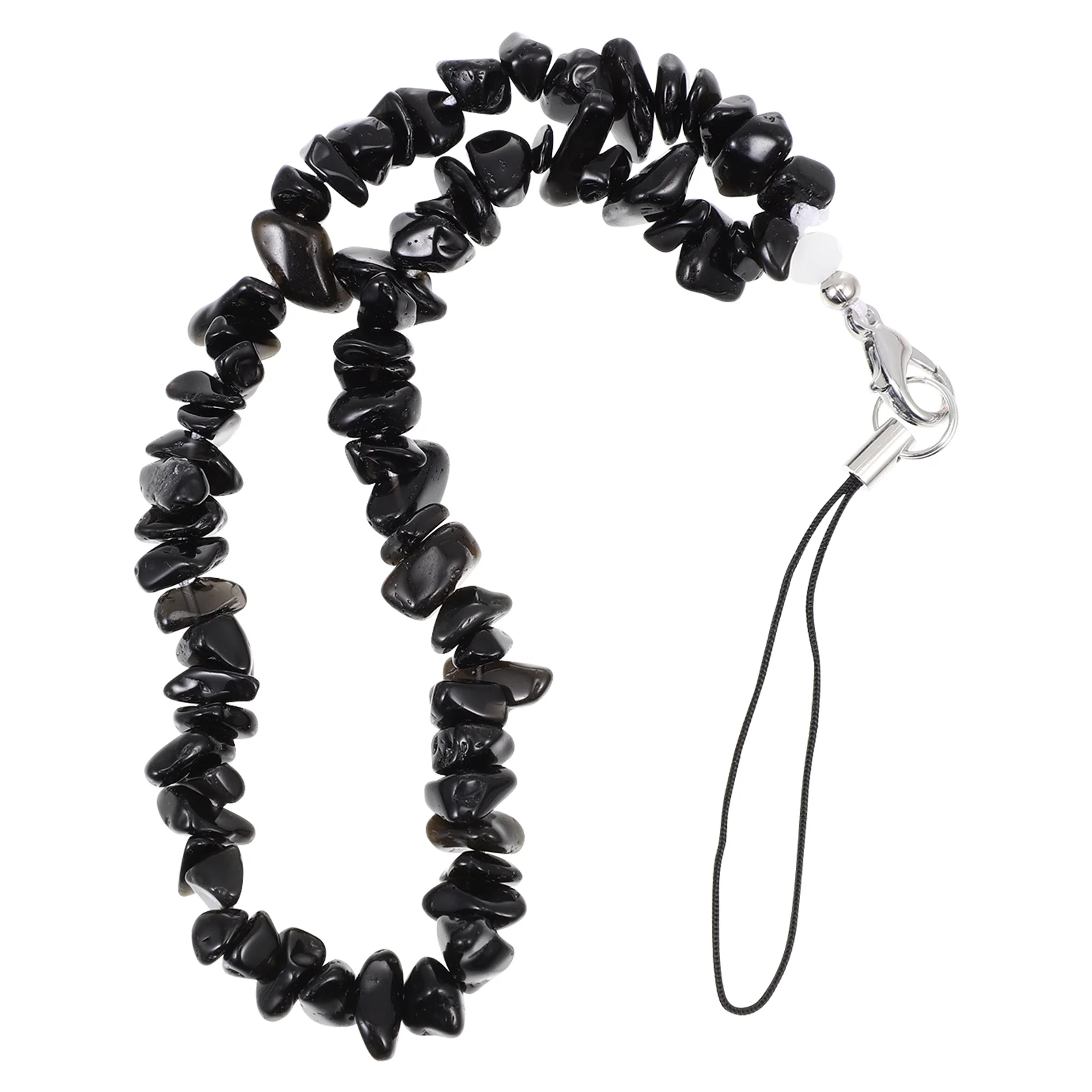 Crystal Phone Lanyard Delicate Rope Chic Black Pendant Creative Chain Hanging Mobile Lanyards Exquisite DIY Accessory Girl