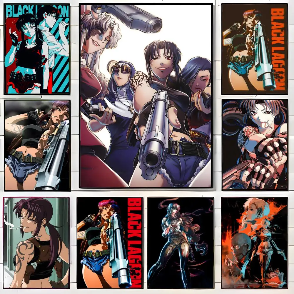Action Anime Black Lagoon Poster Wall Art Print Decorative Mural Home Decor Gift Unframed