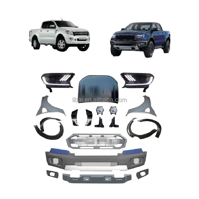 

MAICTOP Car Body Parts PP Facelift Bodykit for 2012 Ranger T6 upgrade to 2019 T8 Raptor Body Kits