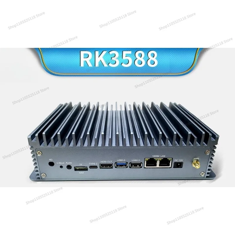For RK3588 Industrial Control All-in-one Machine AI Edge Computing Box Gigabit Dual Network Port Industrial Machine