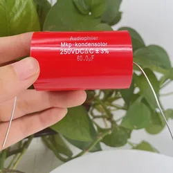 2PCS Audiophiler Axial MKP Capacitor 60uf 250V DC ±3% Test And Matched HIFI Frequency Dividing Audio Capacitance