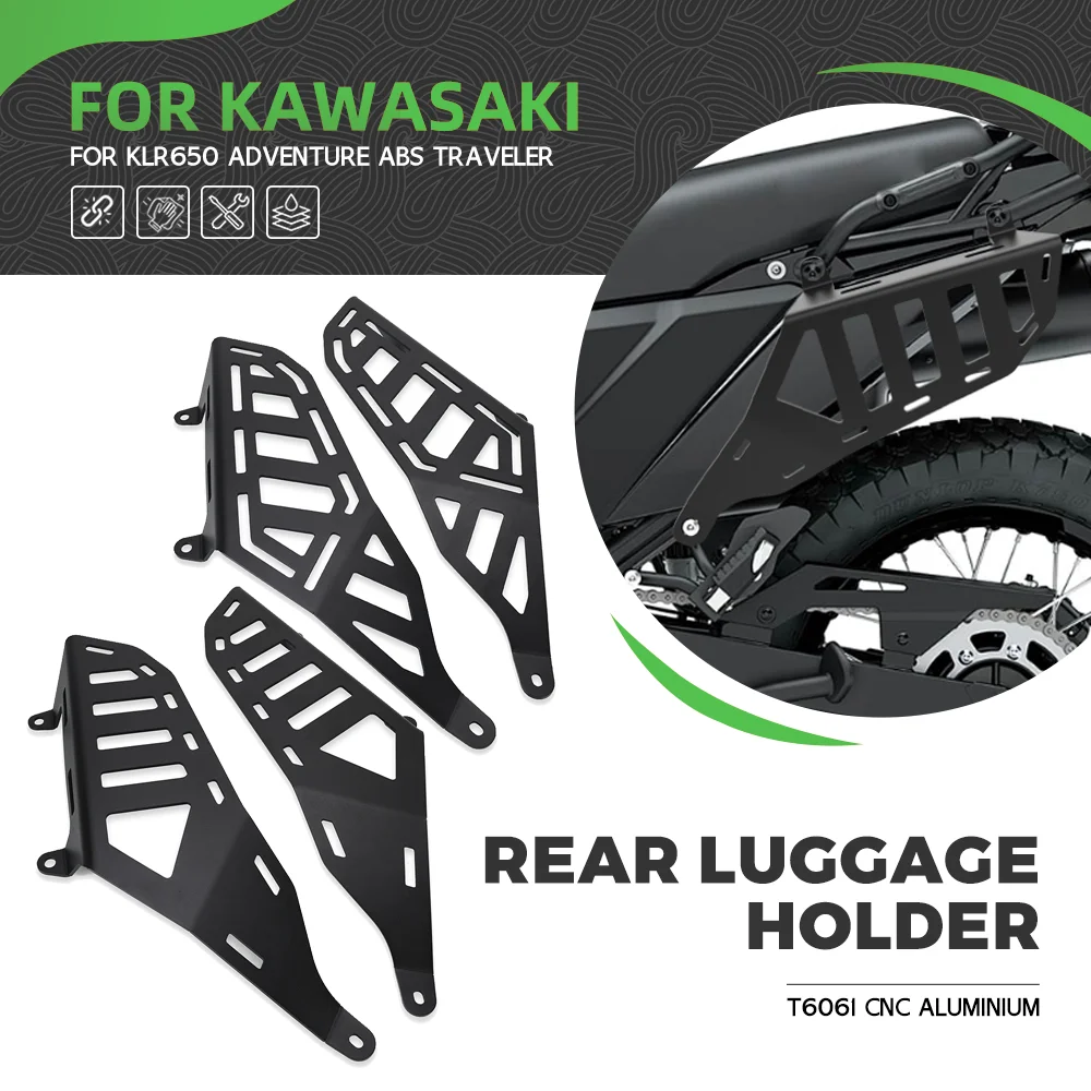 

FOR Kawasaki KLR650 Adventure Traveler 2022-2023-2024-2025 Motorcycle Saddle Bag Support Bar Mounting Bracket Side Luggage Rack