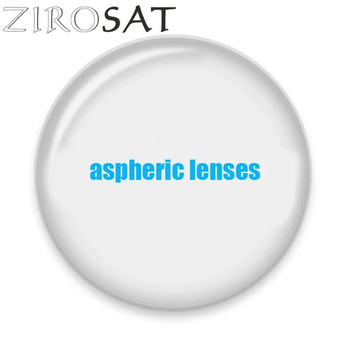 ZIROSAT 1,56 1,61 1,67 1,74 lentes graduadas de resina asféricas CR-39 lentes ópticas para miopía e hipermetropía