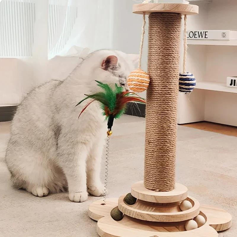 Scratchers Wear-resistant and Not Dandruff  Scratching Column Sisal Claw Board  Toy Home Vertical Cat Climbing Frame