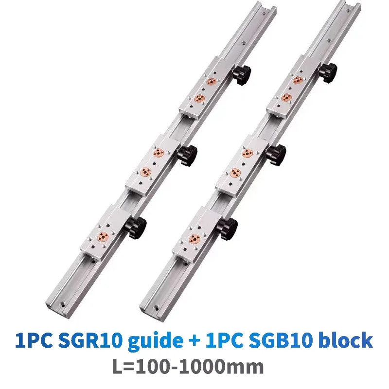 Silver Built-in dual-axis linear guide 28mm SGR10 Roller slide SGB10 block SGR10 guide Length 300 500 600 1000 Woodworking Slide