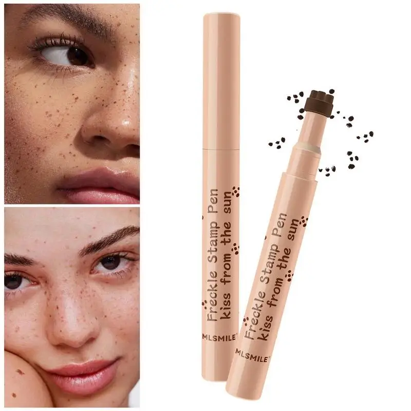 Pluma de sello de pecas falsas, pluma de maquillaje de pecas de larga duración, Natural como pecas