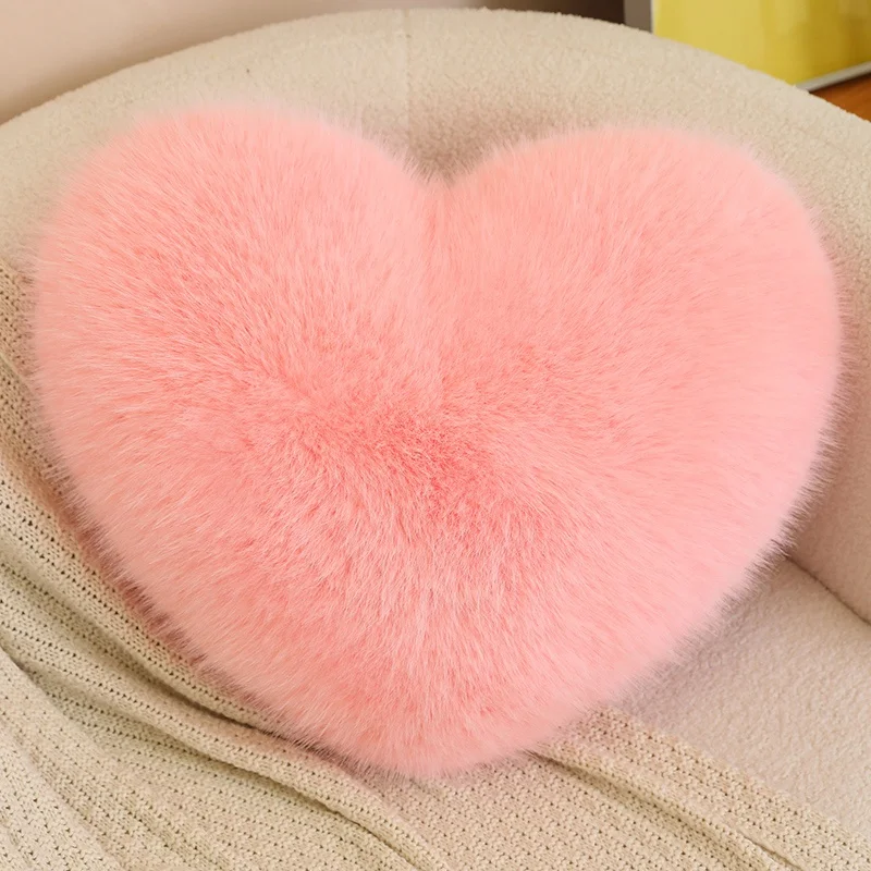 Love Heart Soft Throw Pillow Valentine's Day Plush Cushion For Home Sofa Wedding Stuffed Plushies Pillow Romantic Gifts For Girl